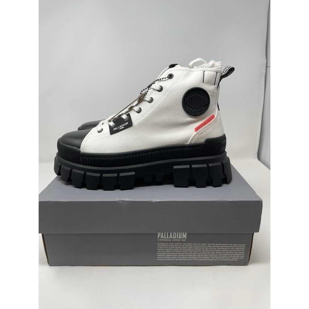 Palladium Shoe‎ Women's 8M Revolt TX HI Star White/Black 97242-116-M Retail $170 - Picture 3 of 8